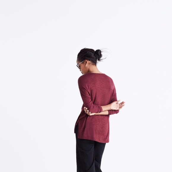 Madewell Women's Red Anthem Long-sleeve tee xs - Picture 3 of 8